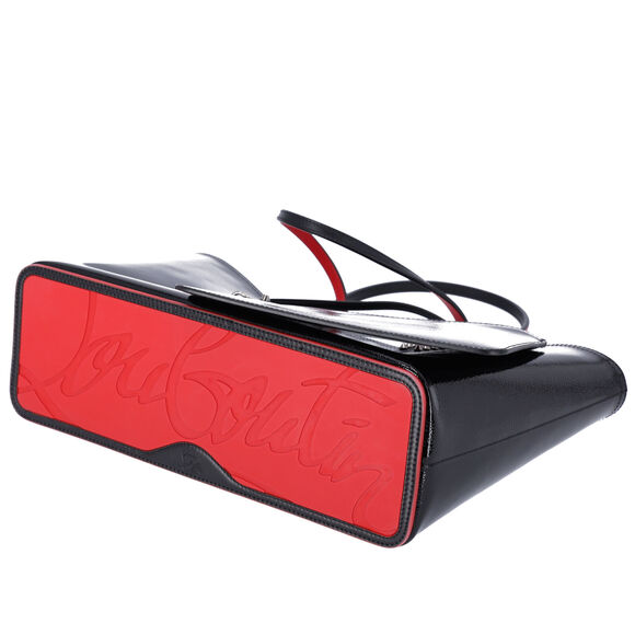 Christian Louboutin Cabata Small Tote Bag 1185006 Black Patent Leather - Picture 5 of 6